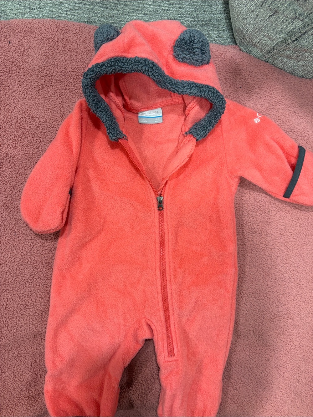 Columbia Coral Fleece Baby One-Piece with Hood